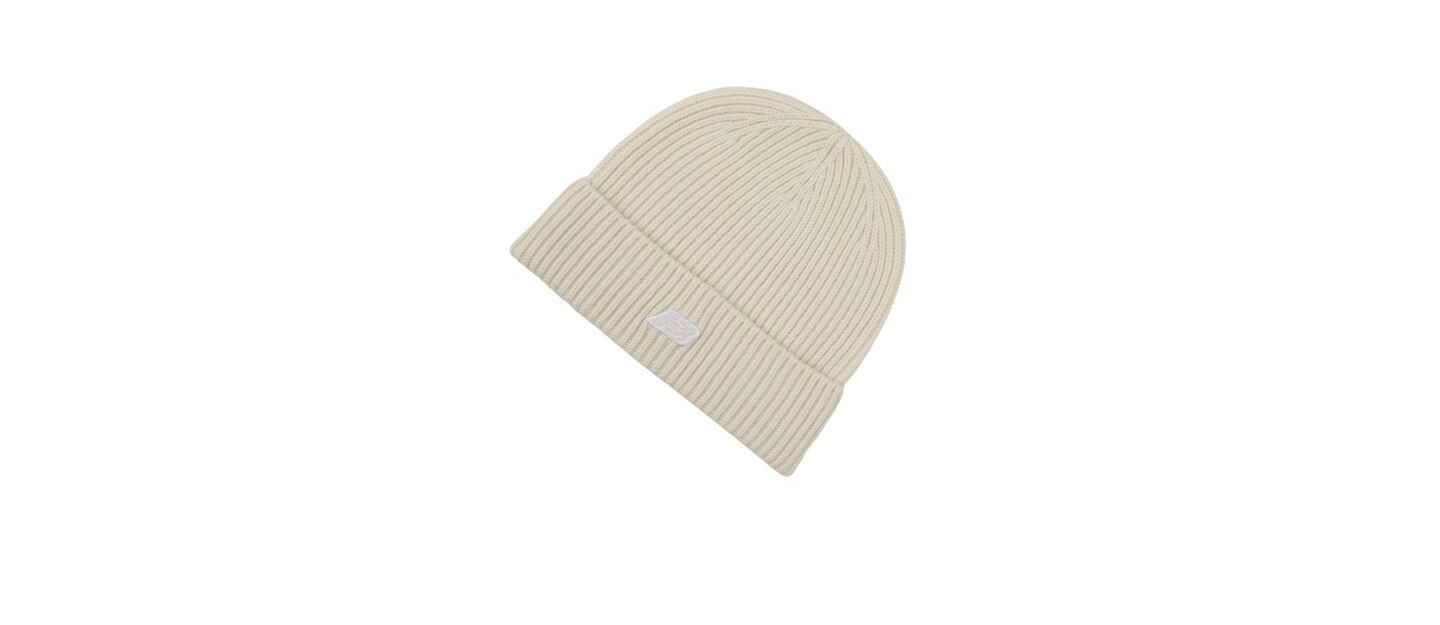 Мужская шапка New Balance Chunky Rib Knit Low Profile Cuffed, цвет: Молочно-белый — фото 1