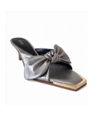 Brida Square-Toe Kitten-Heel Leather Mules