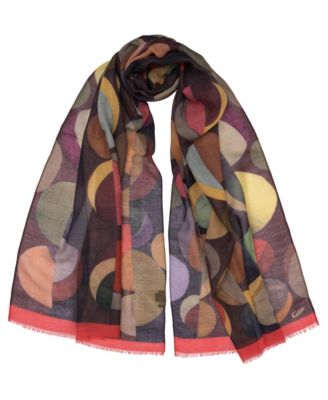 Luna Wool Geometric-Print Blanket Scarf