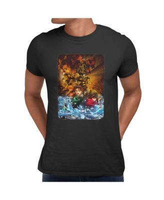 Men's Infinity Castle Hashira Water Battle Collage Graphic T-Shirt
