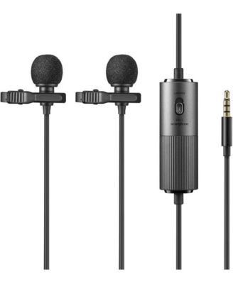 LMD-40C Dual Omnidirectional Lavalier Microphone Compatible with Phones, Mobile Devices and Cameras