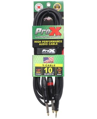 XC-MYP10 Mini-TRS to Dual TS-M Audio Y Cable 10 ft.