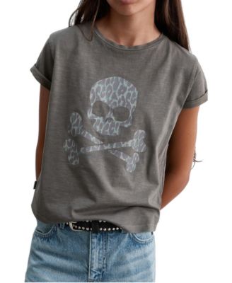 Women's Skull Animal Print T-Shirt