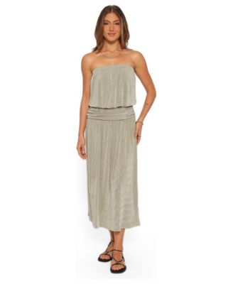 Women's Fallyn Strapless Draped-Bust Maxi Dress