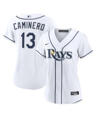 Women's Junior Caminero White Tampa Bay Rays Home Replica Jersey