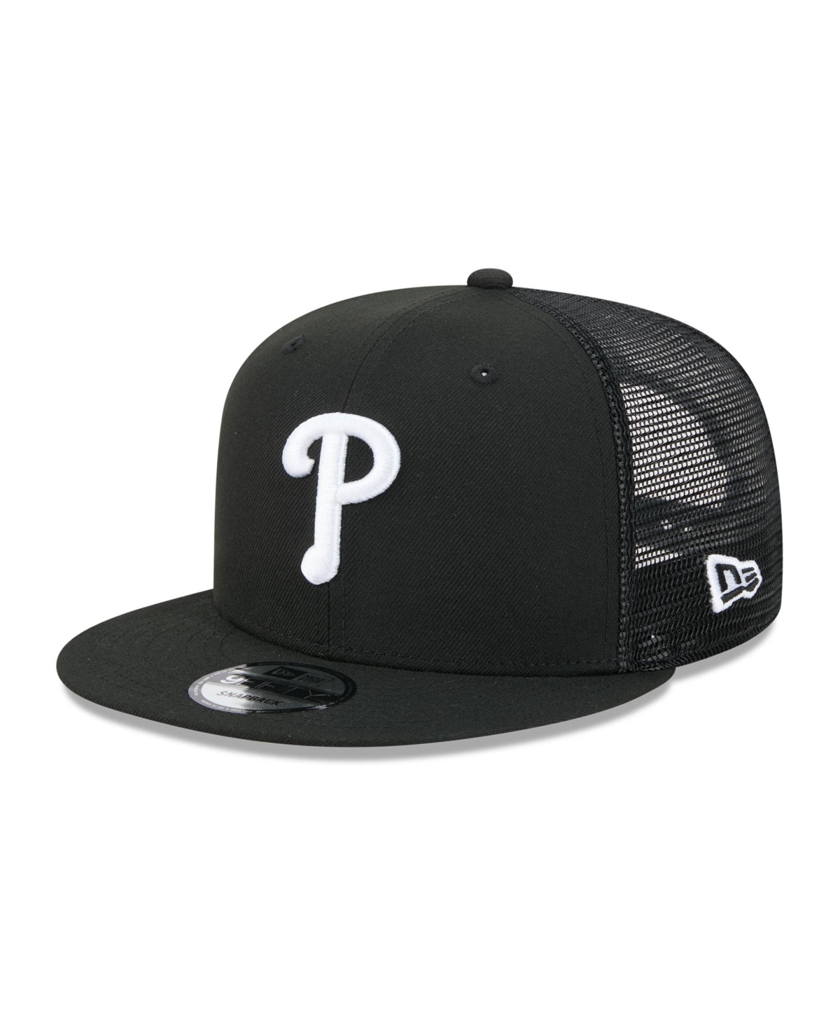 New Era Men's Black Philadelphia Phillies 9FIFTY Adjustable Trucker Hat - Black