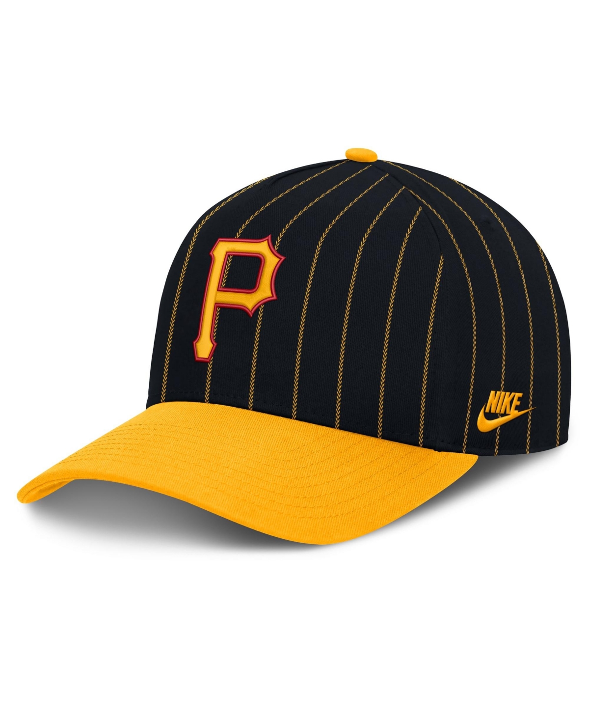 Nike Men's Black/Gold Pittsburgh Pirates Cooperstown Rise A-Frame Adjustable Hat - Black, Gold