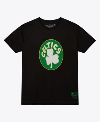 Men's and Women's Black Boston Celtics Hardwood Classics Arch T-Shirt