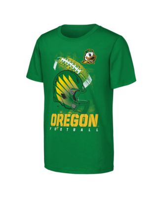 Big Boys' and Girls' Green Oregon Ducks For the Glory Football Helmet T-Shirt