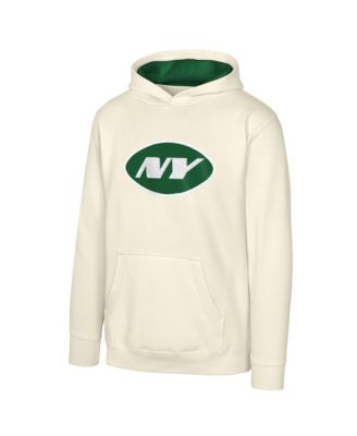 Big Boys' and Girls' Natural New York Jets Prime Pullover Hoodie
