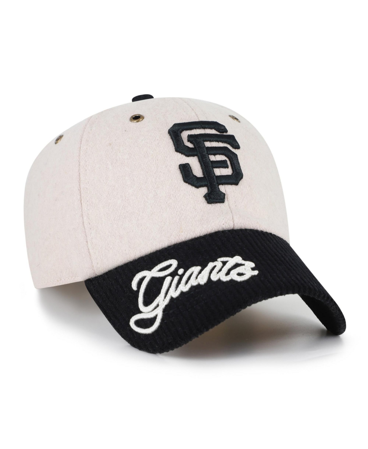 '47 Brand Men's Natural/Black San Francisco Giants Rope Script Clean Up Adjustable Hat - Natural, Black