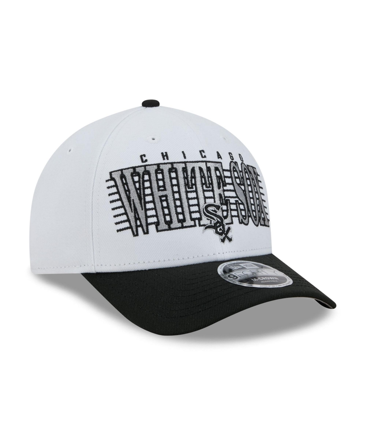 New Era Men's White/Black Chicago White Sox Loyal 9FORTY M-Crown Adjustable Hat - White, Black