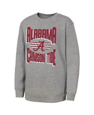 Big Boys' and Girls' Gray Alabama Crimson Tide Jet Stream Sweatshirt