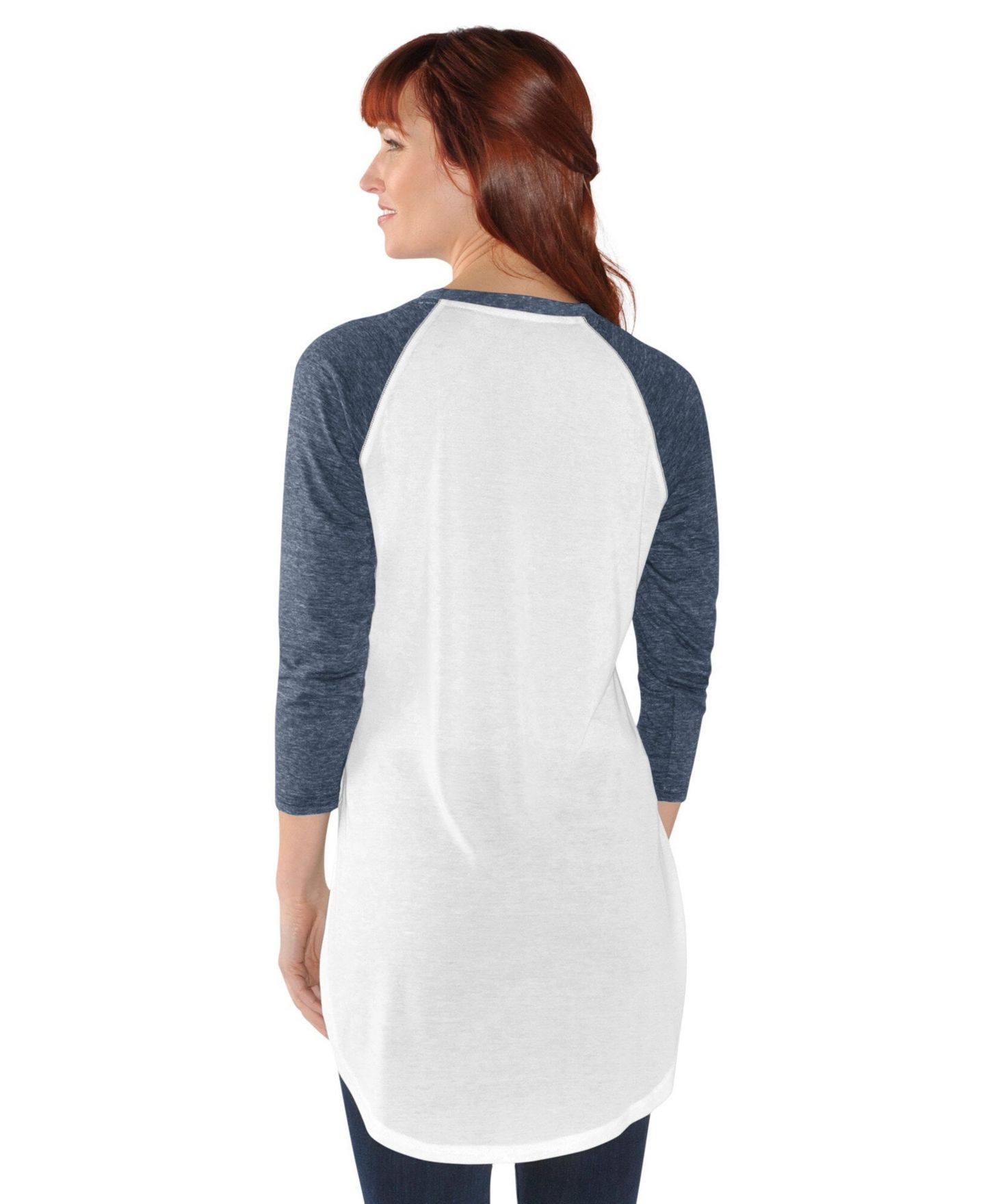 Женская футболка G-III 4Her by Carl Banks White Los Angeles Dodgers All Star 3/4-Sleeve Raglan — фото 2