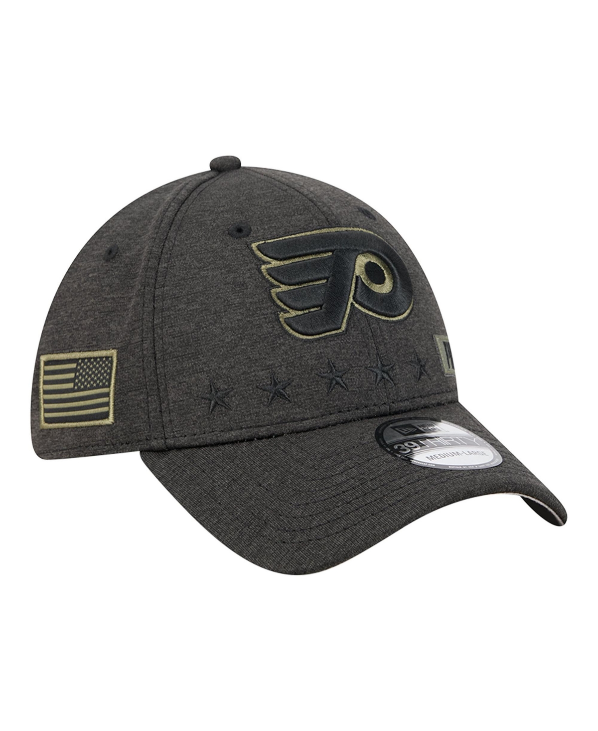 New Era Men's Black Philadelphia Flyers Stealth Mode Flex 39Thirty Stretch Hat - Black