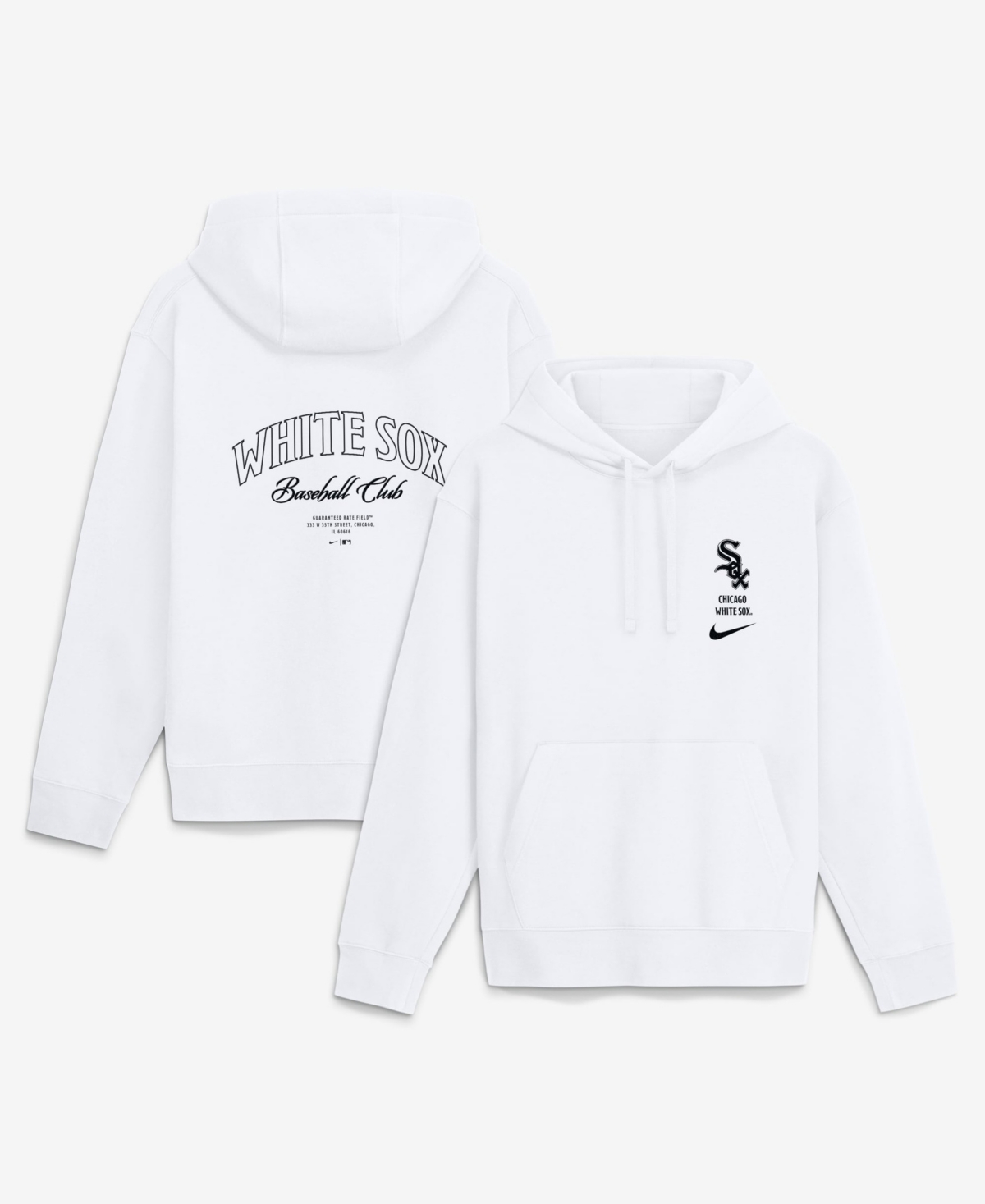 Nike Men's White Chicago White Sox Minimal Club Fleece Hoodie - White