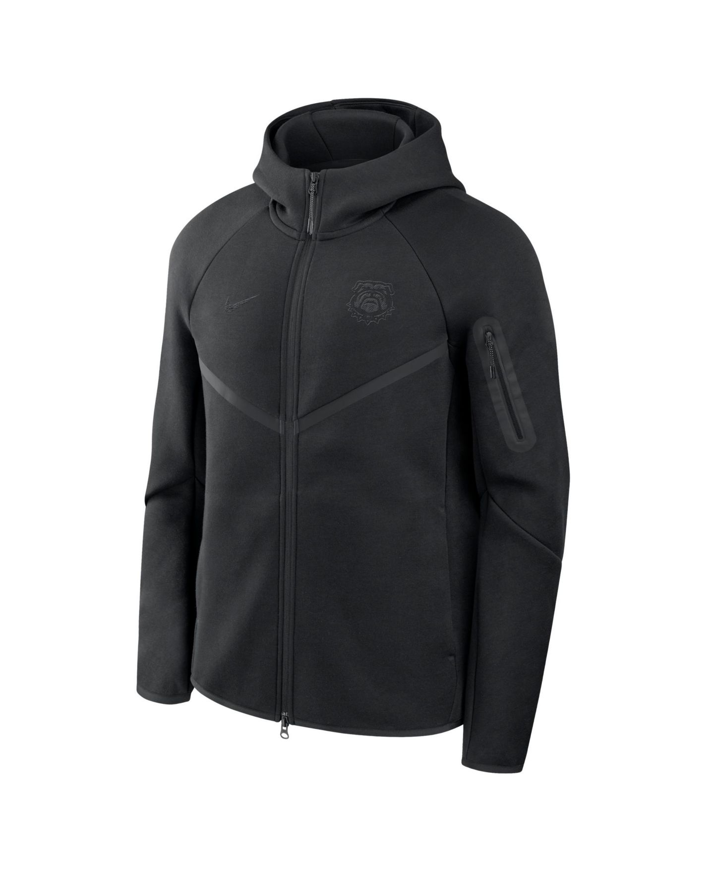 Мужское худи Nike Black Georgia Bulldogs Tech Fleece Raglan Full-Zip Windrunner — фото 4