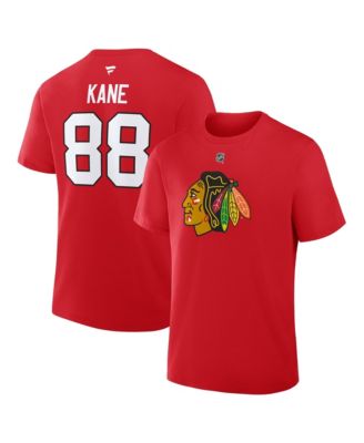 Men's Patrick Kane Red Chicago Blackhawks Authentic Stack Name & Number T-Shirt