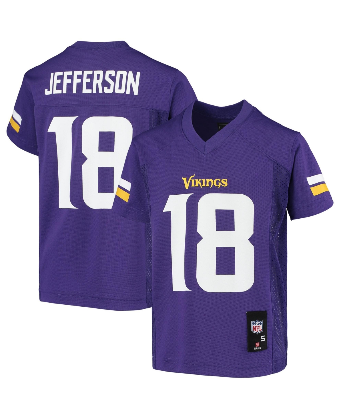Outerstuff Big Boys' and Girls' Justin Jefferson Purple Minnesota Vikings Replica Jersey - Purple