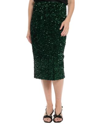 Women's Sequin High-Waisted Midi Skirt