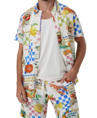 Men's Coastal Check Short-Sleeve Regular-Fit Shirt