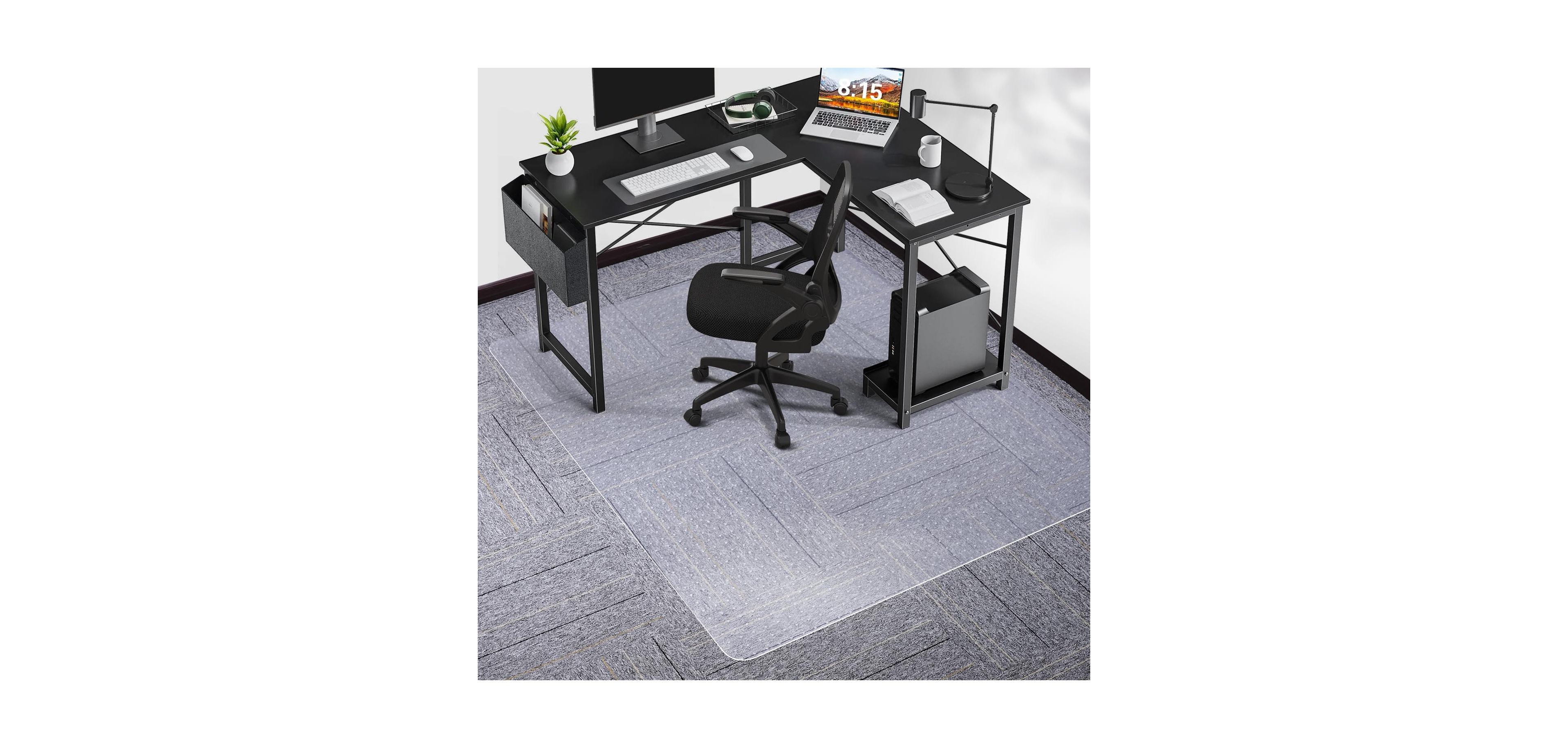 Danrong Heavy Duty Vinyl Chair Mat For Low Pile Carpet Non Slip Floor Protector