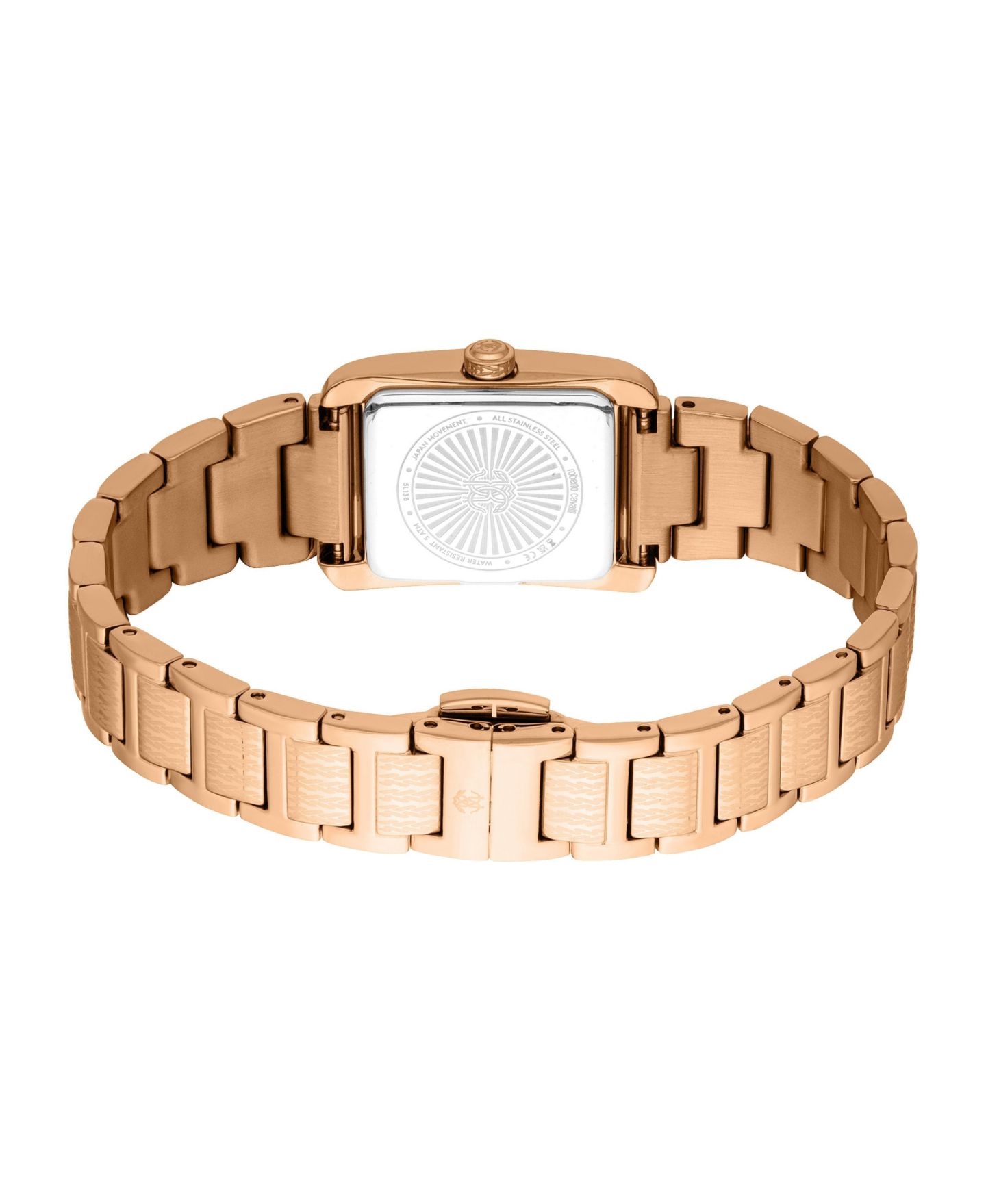 Женские часы Roberto Cavalli Quartz Rose Gold Stainless Steel Bracelet Watch, цвет: Розовый — фото 2