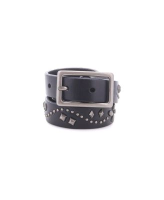 Women's Studded Skinny Leather Tackson Belt