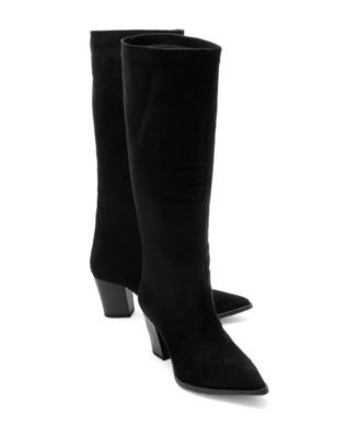 Women's Moira Pointed-Toe Block-Heel Faux Leather Knee-High Boots