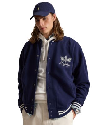 Men's Relaxed-Fit Graphic Baseball Jacket