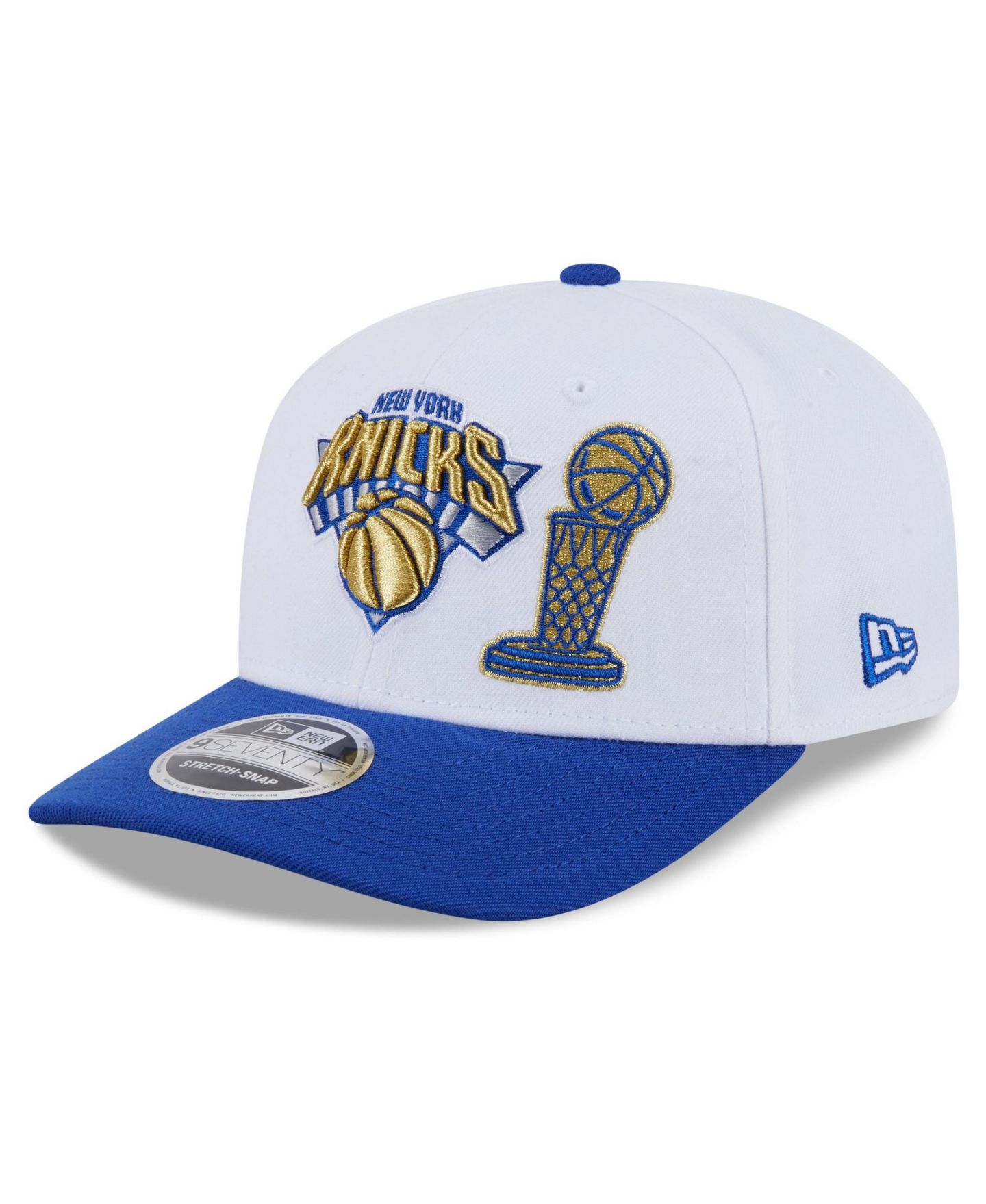 Мужская кепка New Era White, Blue New York Knicks 2026 Ring Ceremony 9SEVENTY Adjustable Hat — фото 3