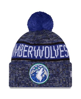 Big Boys' and Girls' Blue Minnesota Timberwolves Tri-Color Cuffed Knit Hat