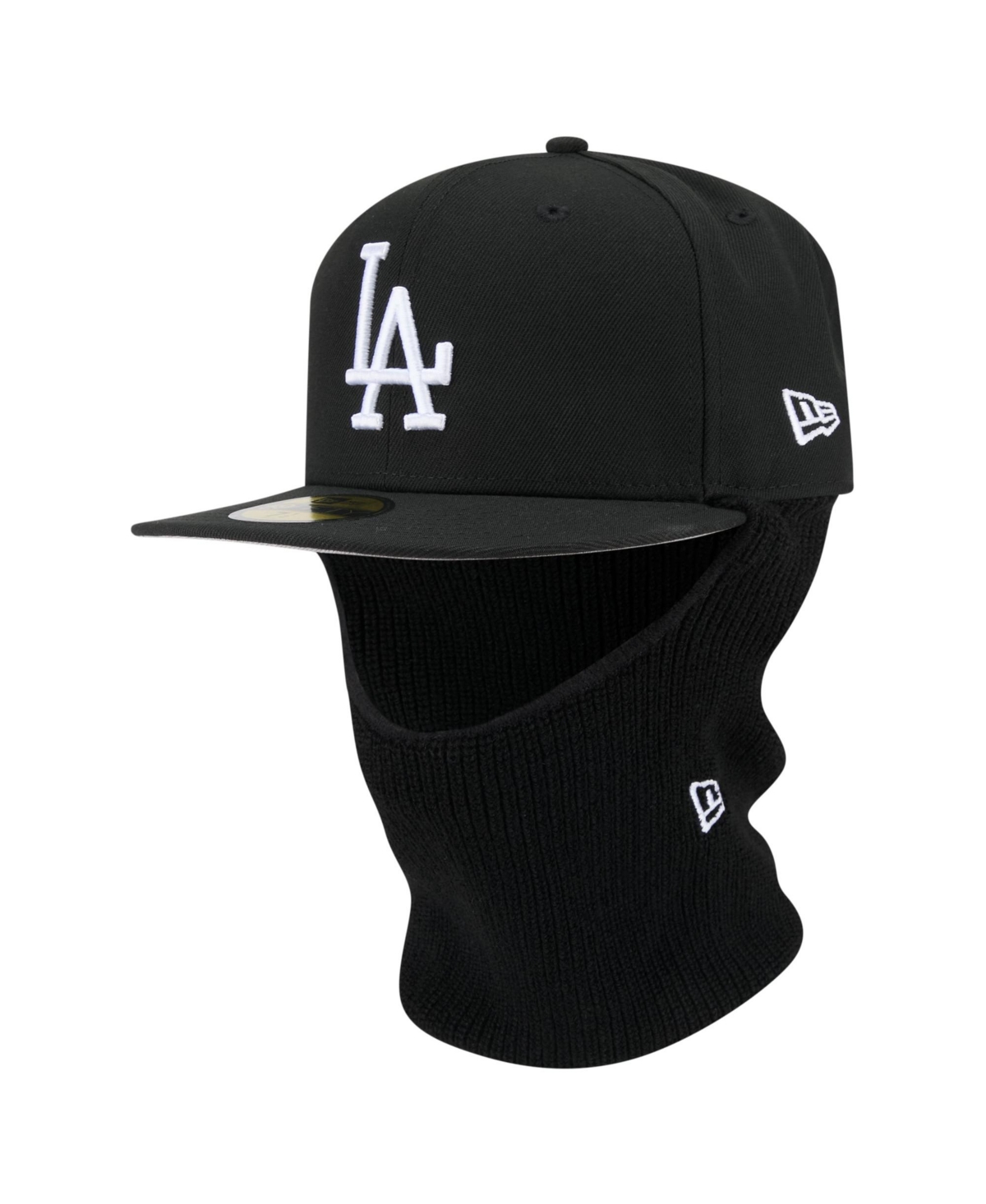 New Era Men's Black Los Angeles Dodgers Ski Mask 59FIFTY Fitted Hat - Black