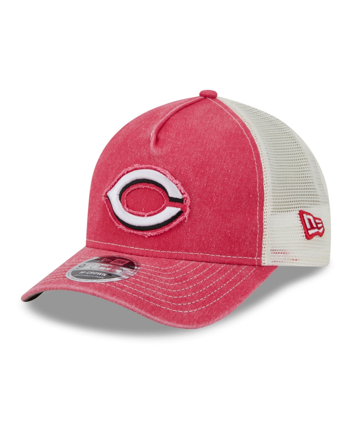 New Era Men's Red Cincinnati Reds Fan 9FORTY A-Frame Trucker Adjustable Hat - Red