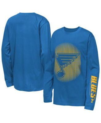 Big Boys' and Girls' Blue St. Louis Blues Regroup Reset Long-Sleeves T-Shirt