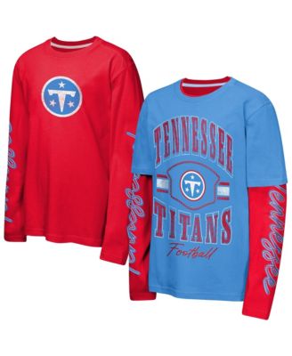 Big Boys' and Girls' Light Blue/Red Tennessee Titans Motion Combo Set