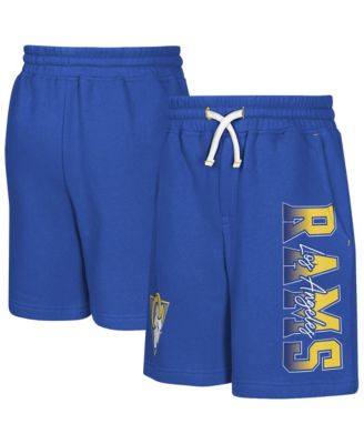 Big Boys' and Girls' Royal Los Angeles Rams Audible Fleece Shorts