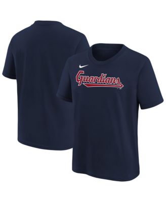 Big Boys' and Girls' Navy Cleveland Guardians Wordmark T-Shirt