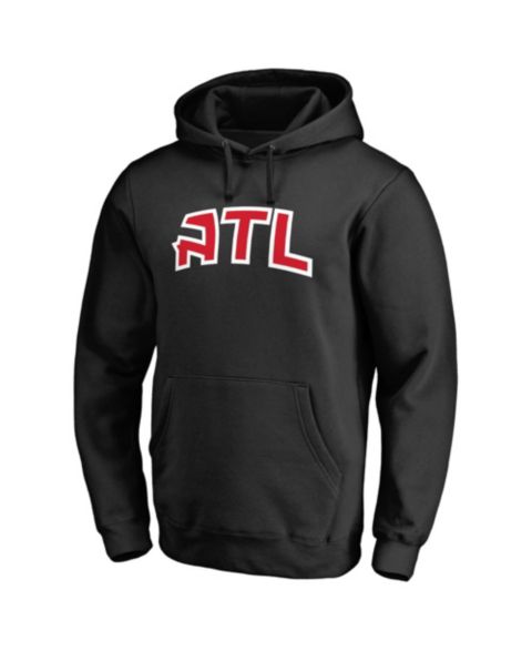Мужское худи Fanatics Mto Label Black Atlanta Hawks Alternate Logo Pullover