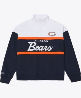 Women's Navy Chicago Bears Head Coach Quarter-Zip Pullover