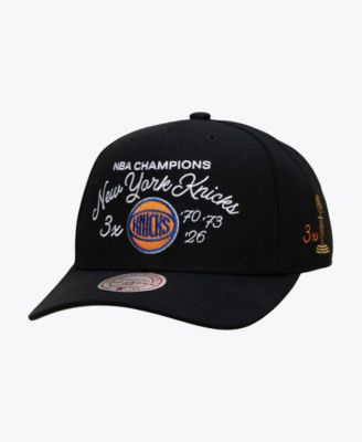Men's Black New York Knicks 2026 NBA Champions Script Pro Pitch Hat