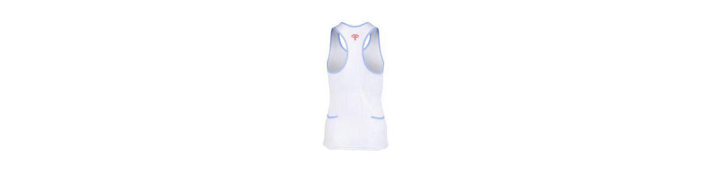 Женский топ Love All Tennis Doris UV-Protective Moisture-Wicking Racerback Sleeveless, цвет: Синий в мелкую клетку — фото 3