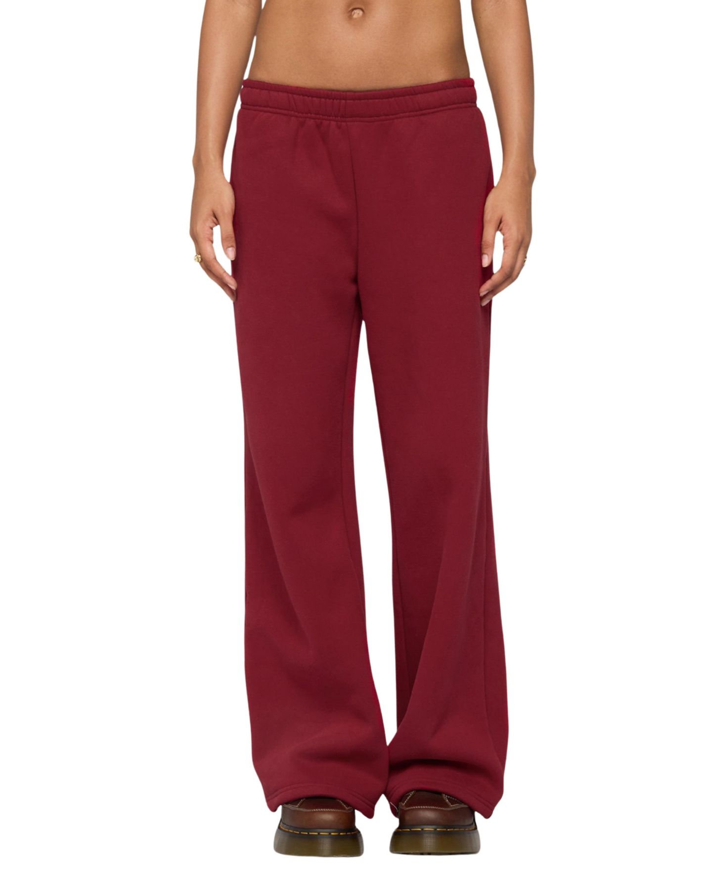 Женские брюки Edikted Miss Sweatpants, цвет: Бордовый — фото 1