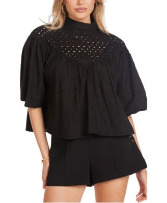 Women's Willow Eyelet Ruffle-Sleeve Blouse