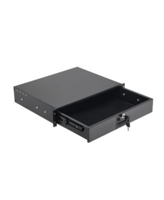 2U Lockable Sliding 50 lbs Server Cabinet Drawer, Compatible with 19" Racks