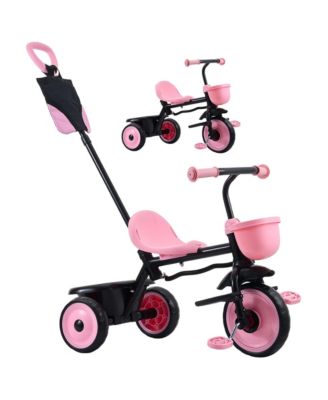 2-in-1 Toddler Tricycle and Stroller with Parent Push Handle, 55-lb Capacity, Ages 18 Months to 5 Years