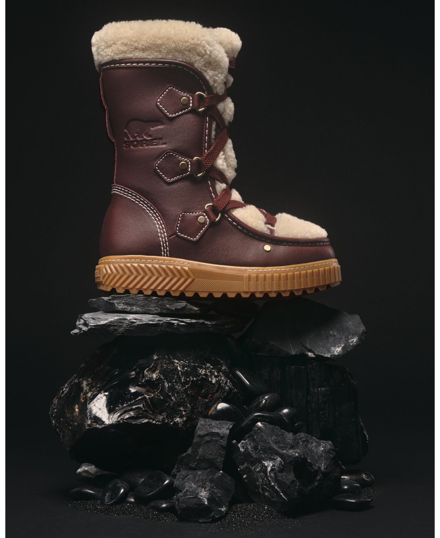 Женские ботинки Sorel Ona Ave Alpine LX Tall, цвет: Красный / Карамельный — фото 13