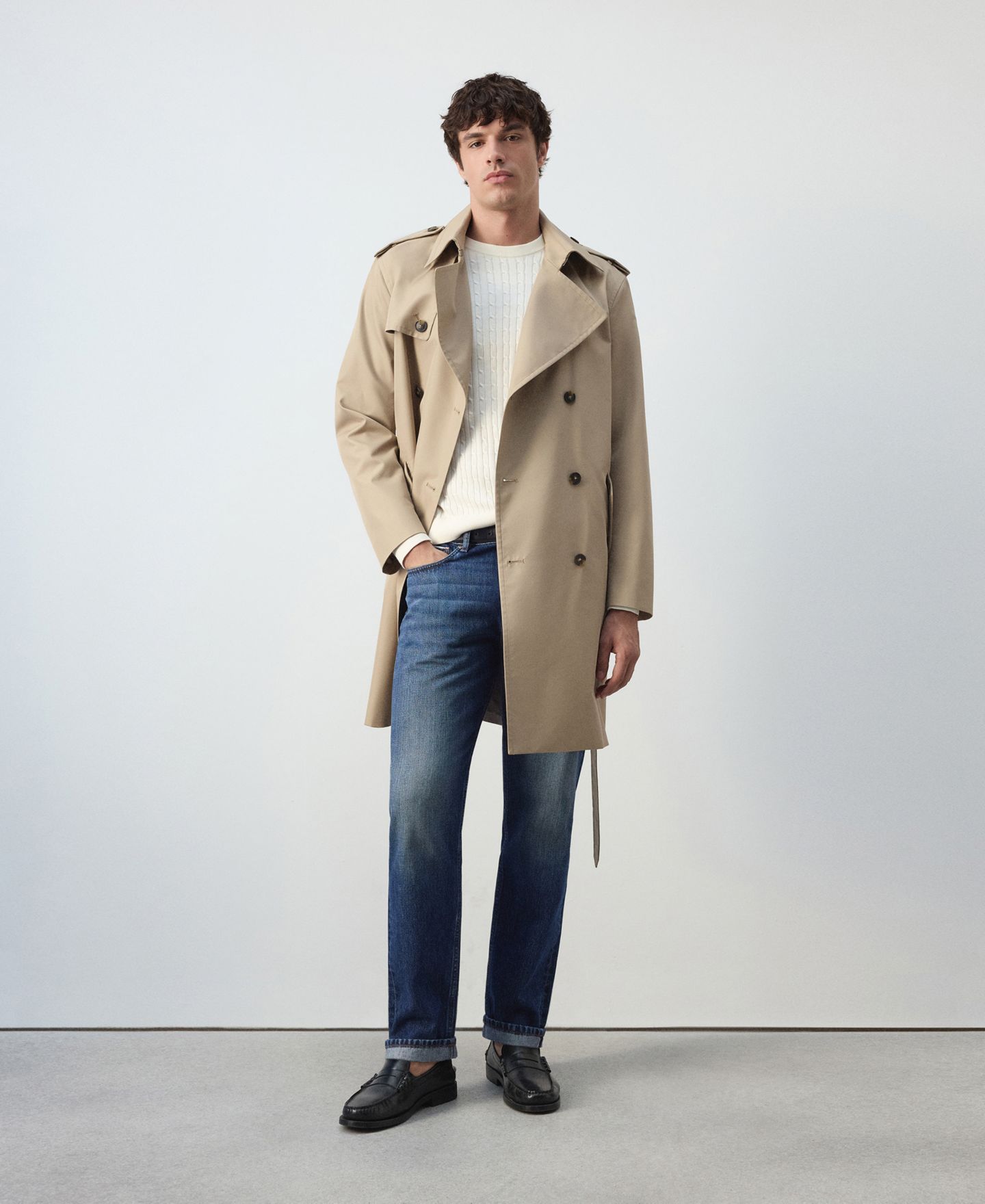 Мужские джинсы Mango Pola Mid-Rise Regular-Fit, цвет: Средний синий — фото 6