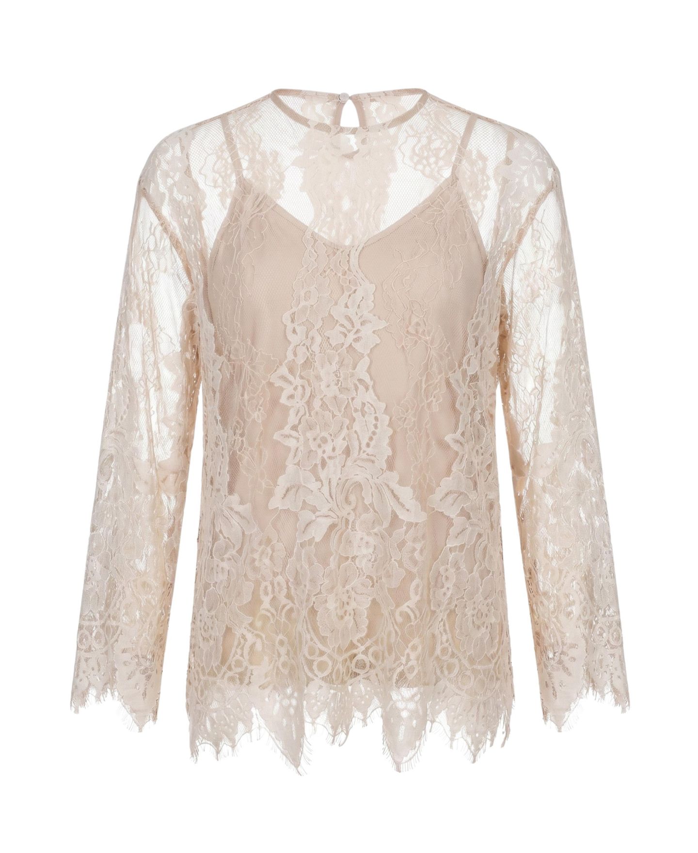 Женский топ Modenaire Floral-Print Long-Sleeve V-Neck — фото 3