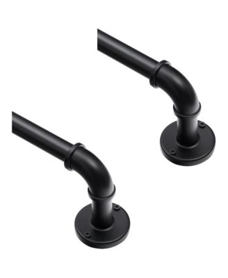 D19 1-Inch Adjustable Industrial Wrap-Around Curtain Rod, 28-48 Inches, 2-Pack